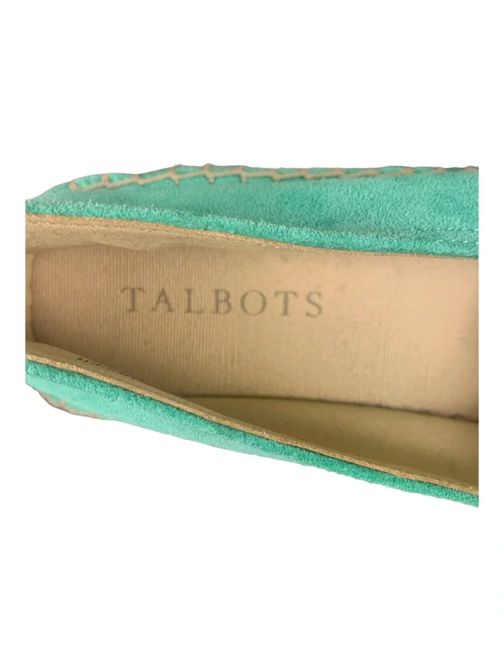 Talbots  Izzy Vibrant Green Suede Knot Espadrille Flat Slip On Summer‎ Size 7